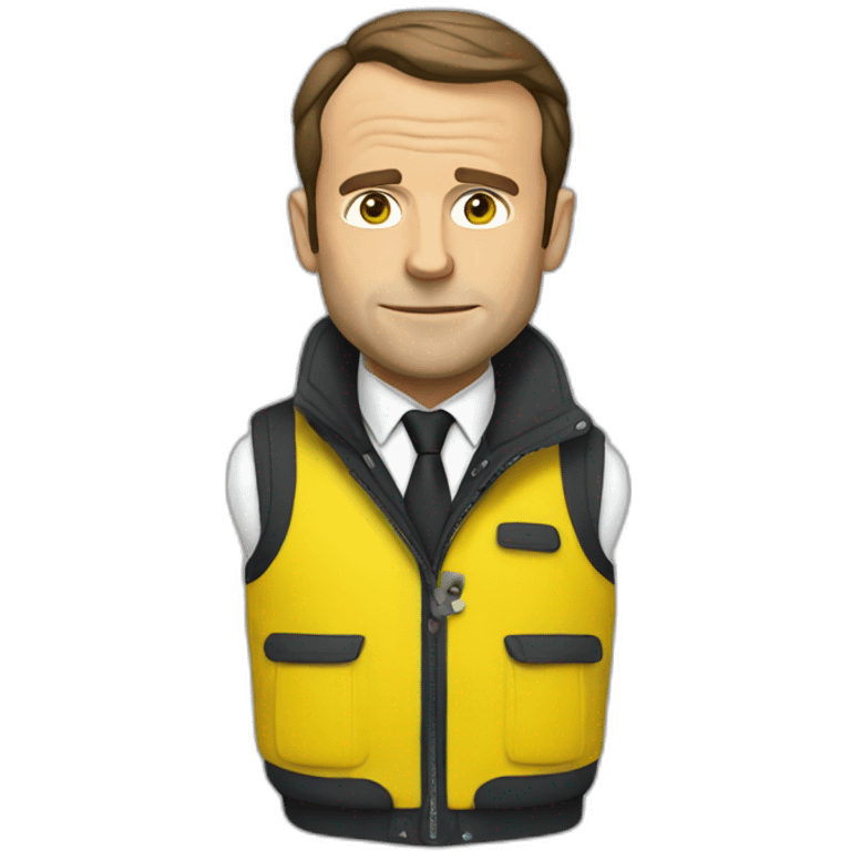 macron with gilet jaune emoji