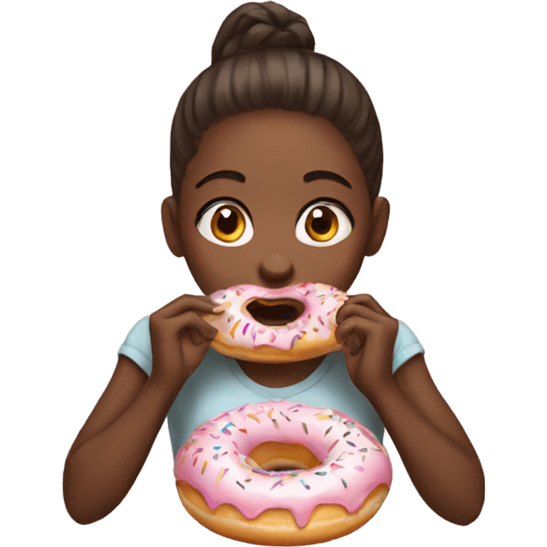 Girl eating donut  emoji