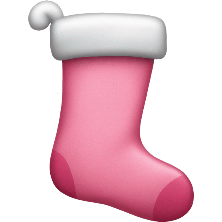 Pink Christmas stocking that says sarah on it  emoji