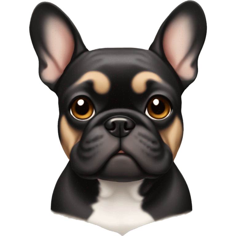 French bulldog black tan  emoji