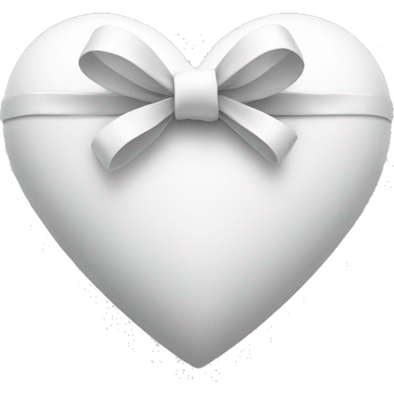 White heart with a bow emoji