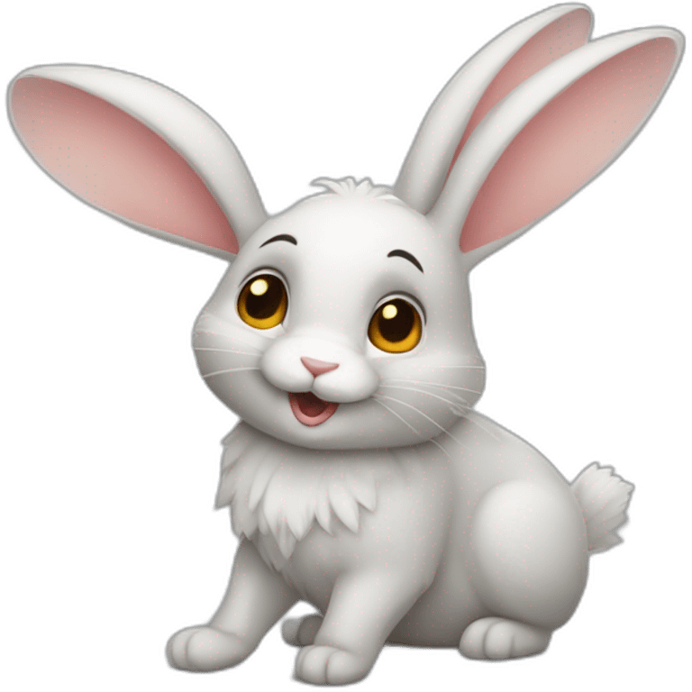 Lapin à ailes de chauve-souris emoji