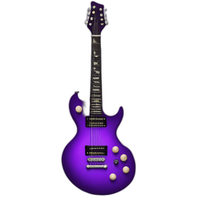 Moon purple electric guitar emoji