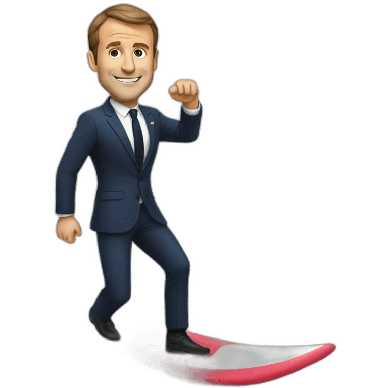 Macron who surfing emoji