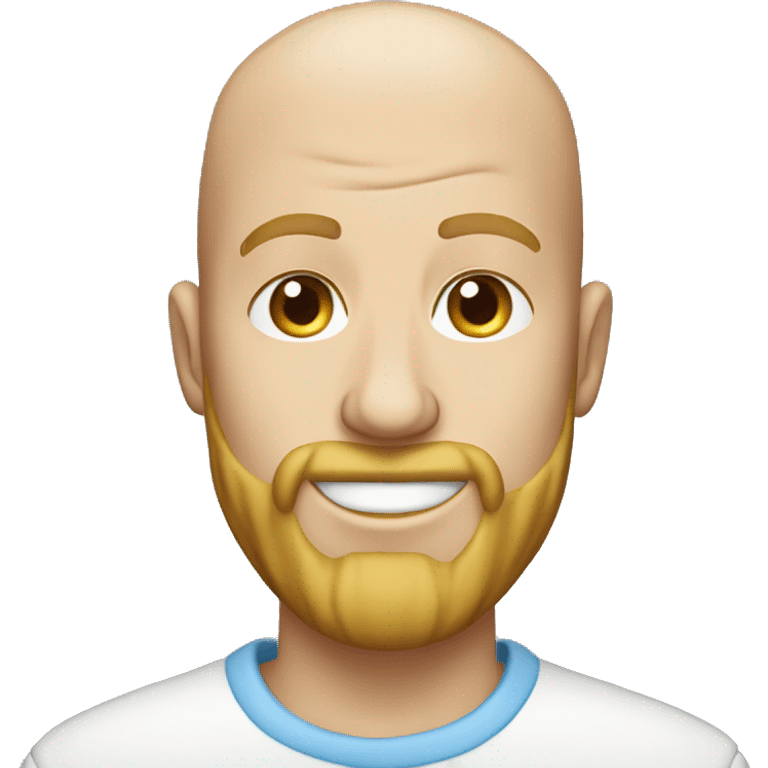 bald man with blond beard blue eyes birthday cake emoji