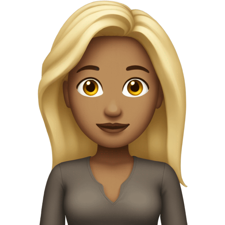 Latina with blonde hair  emoji