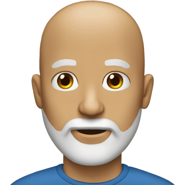 Bald man with beard emoji