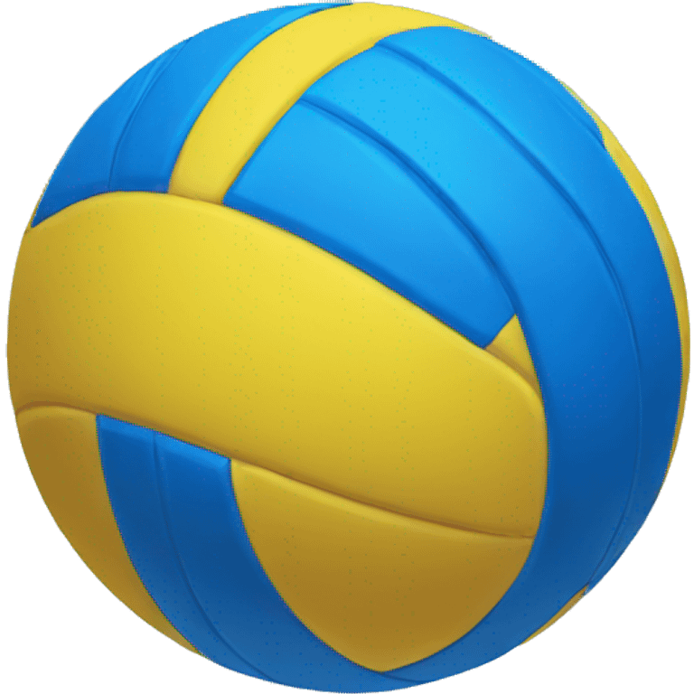 Yellow and blue volleyball emoji