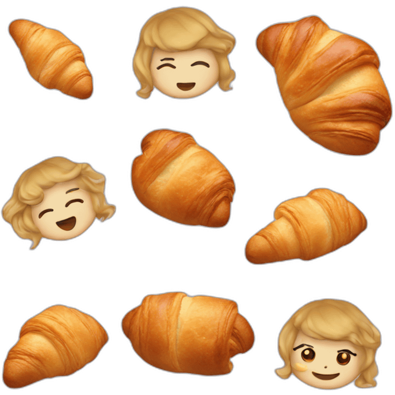 taylor swift mixed with a croissant emoji