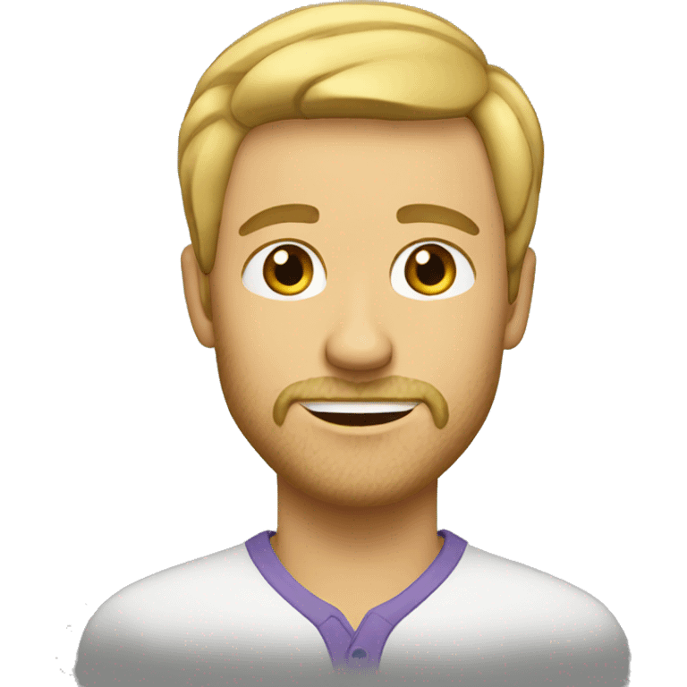 blonde man with stubble beard emoji