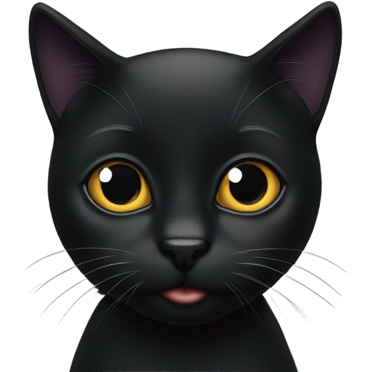 Curious black cat emoji