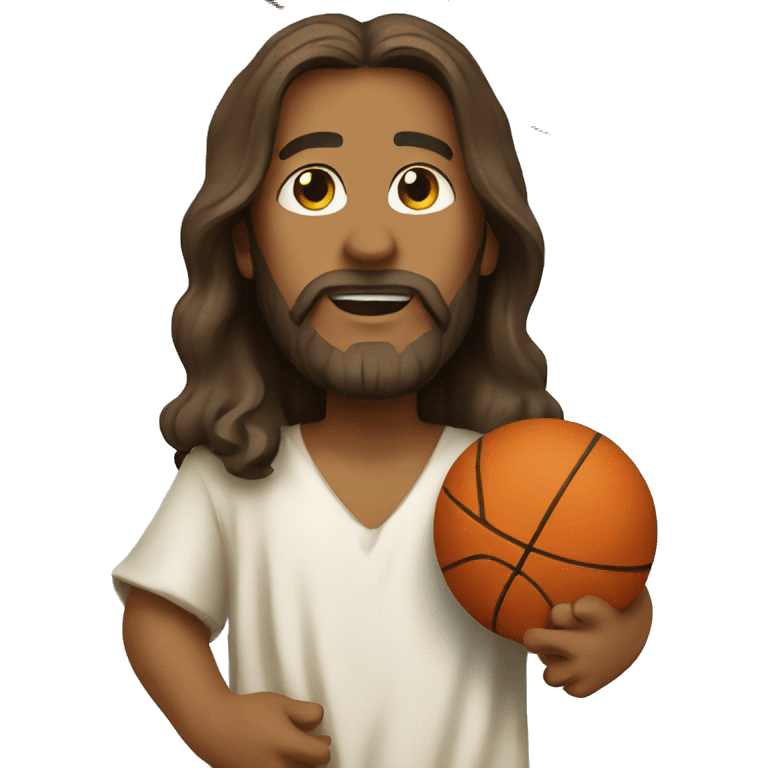 Jesus playing basketball emoji