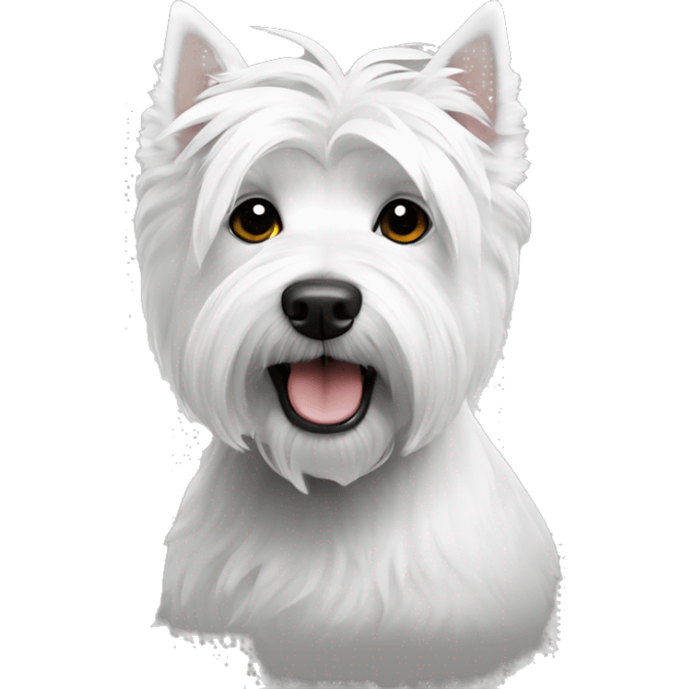 west highland white terrier no color emoji