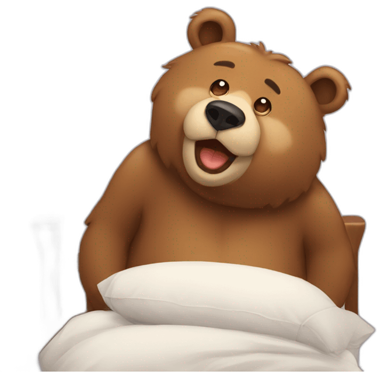 Bear go to bed emoji