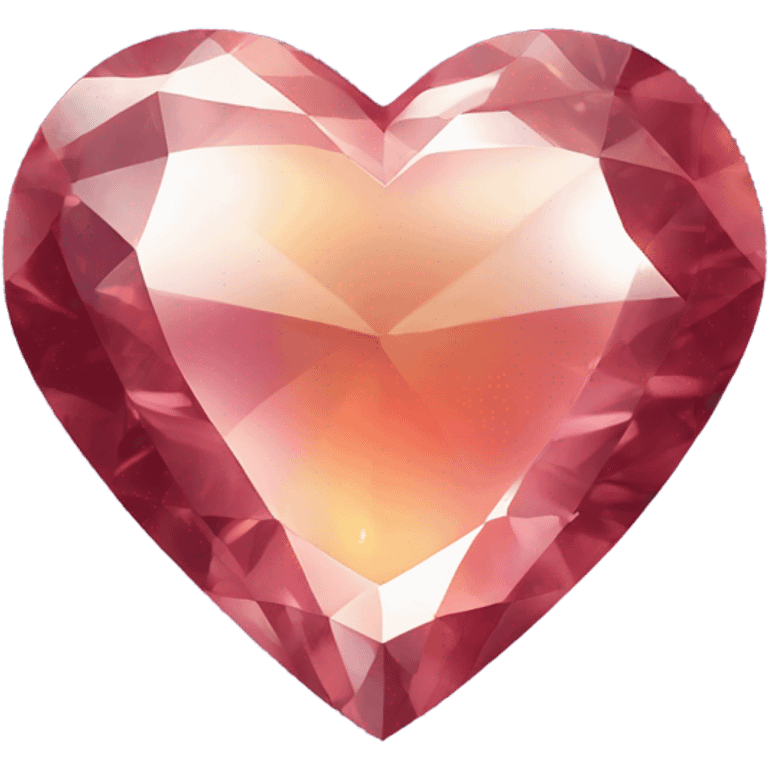 heart gemstone with light shining off it emoji