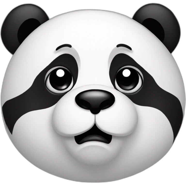 panda black and white crying emoji