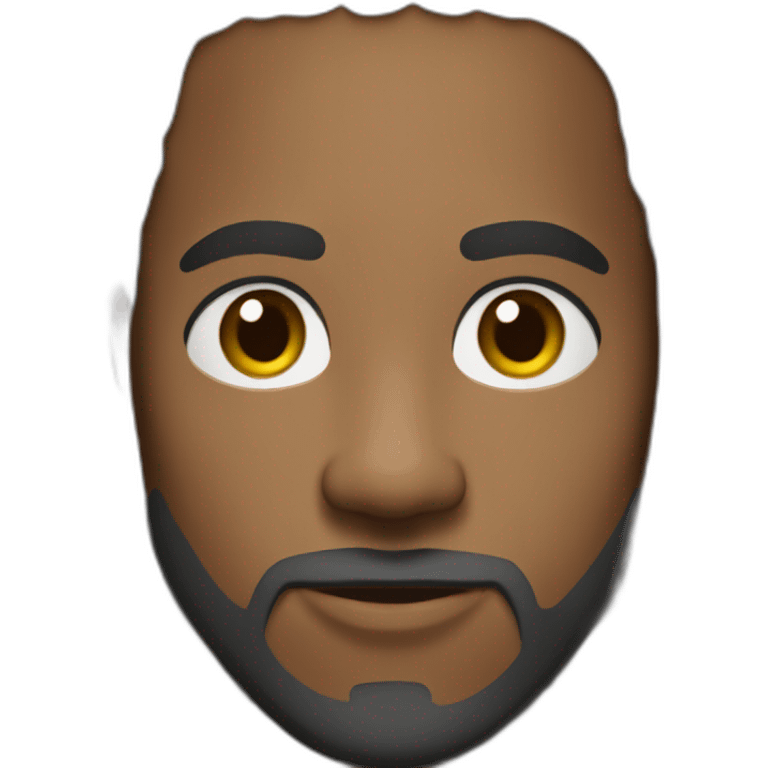 african american male with medium toned skin, that has long dread locks that are pulled back.  He also has a stubbly, short gray beard emoji