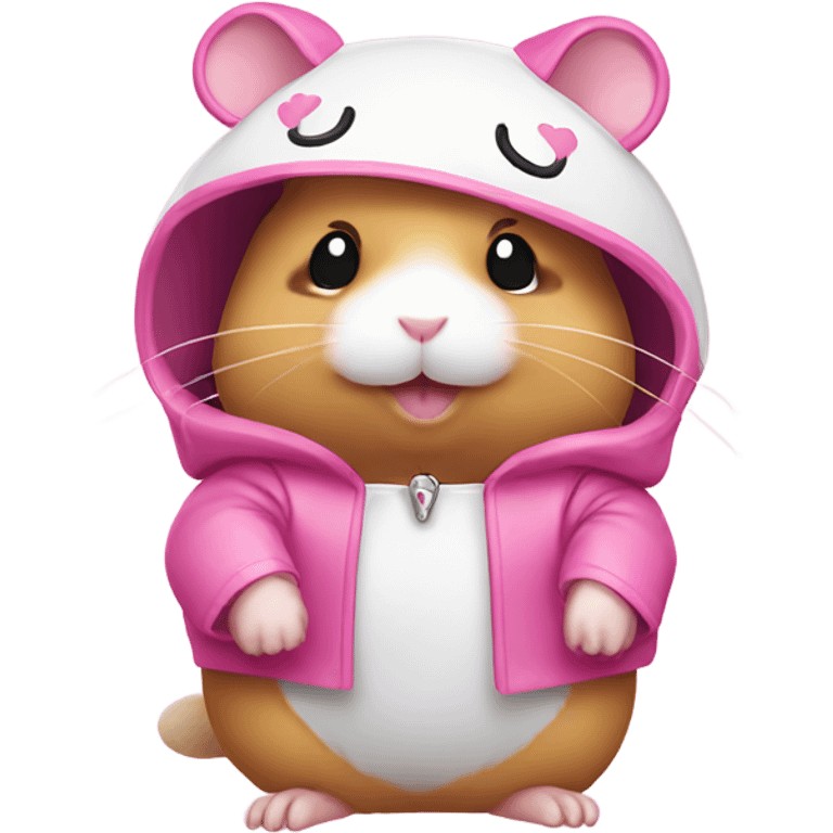 Hamster in hello kitty costume emoji