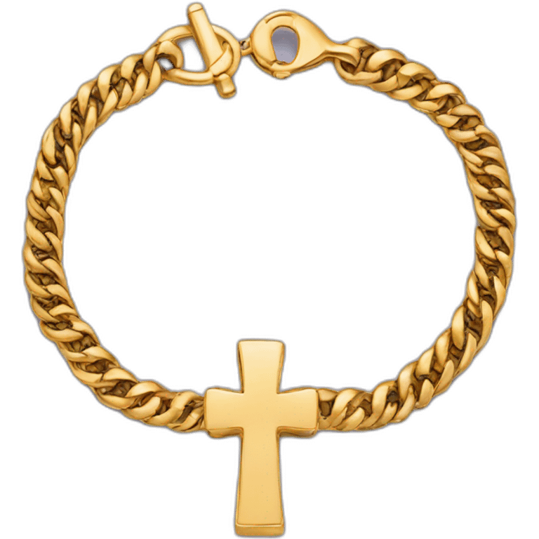 Bracelet with a cross in the middle emoji