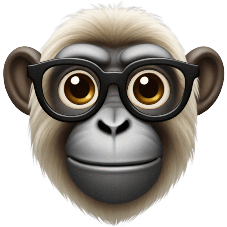 Monkey with glasses emoji