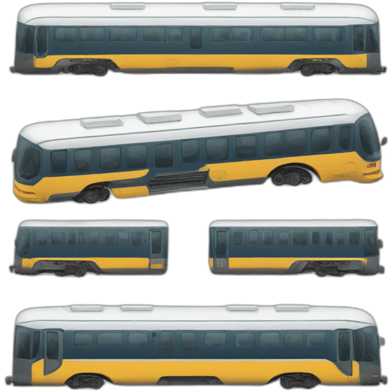 half bus half train emoji