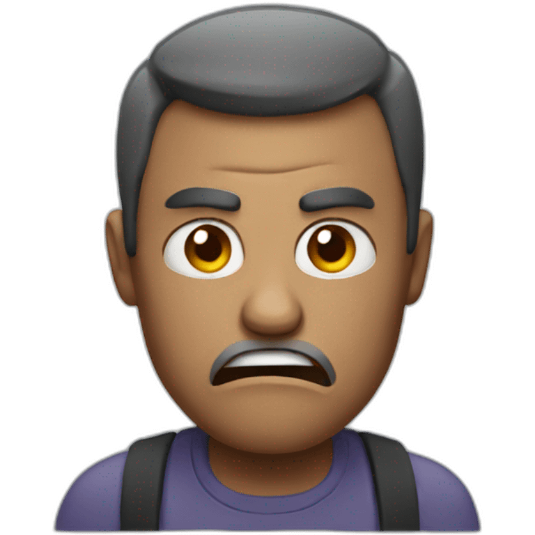 angry man with iphone emoji