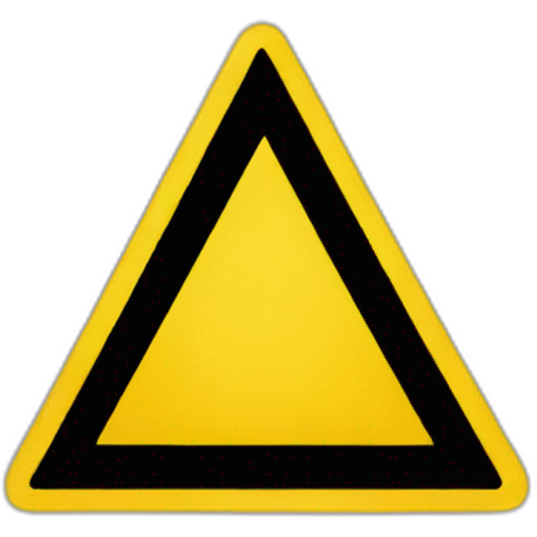 Warning triangle sign yellow emoji