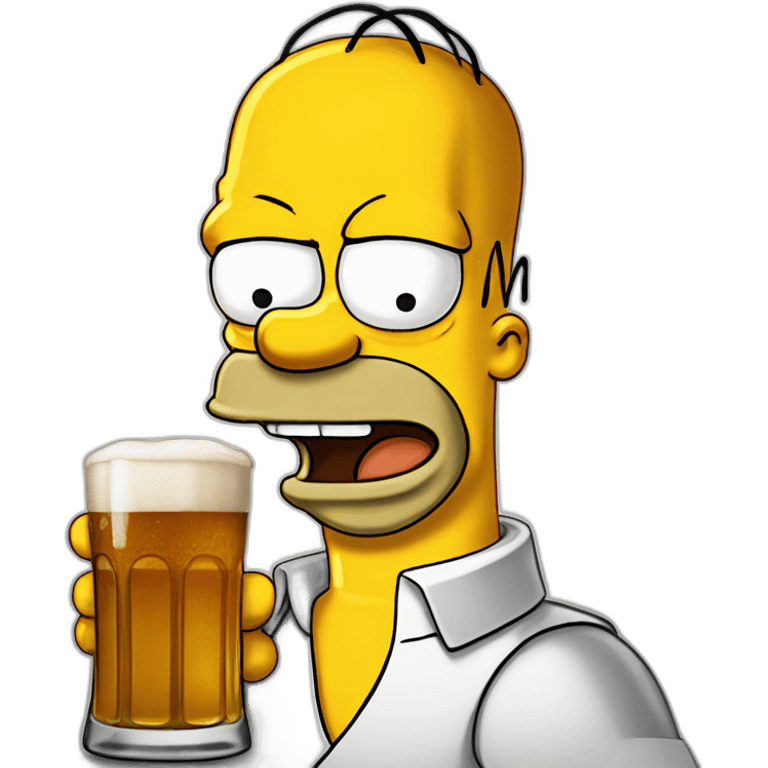 homer simpson-drink-beer emoji