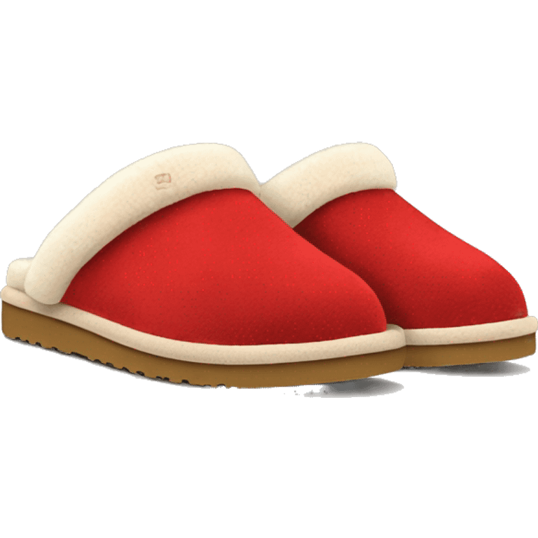 ugg red and tan tazman slippers  emoji