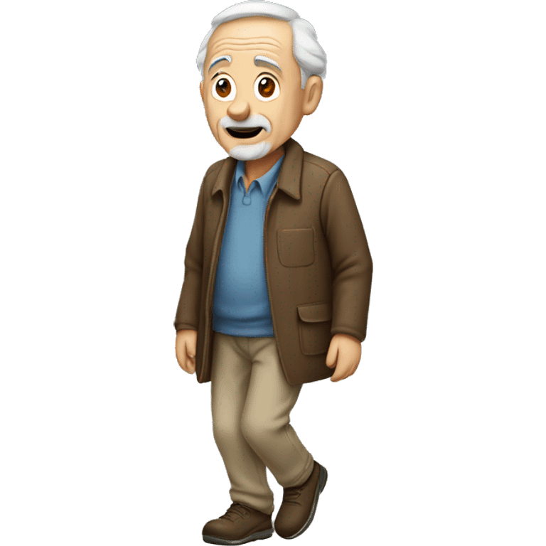 old man walking emoji