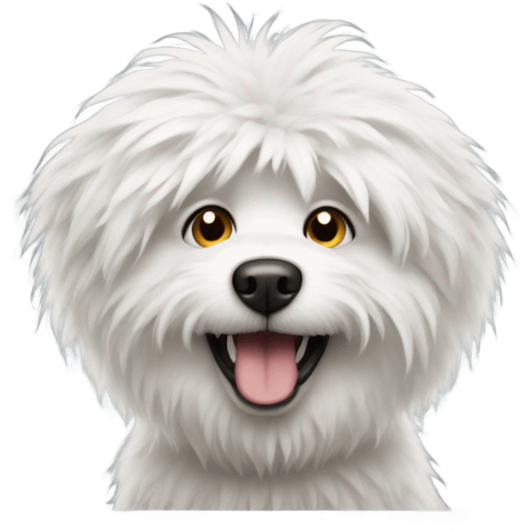 Mad white fluffy dog emoji