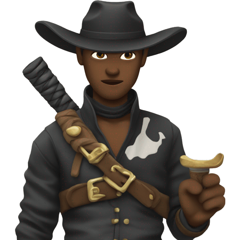 Ninja with cow-boy emoji