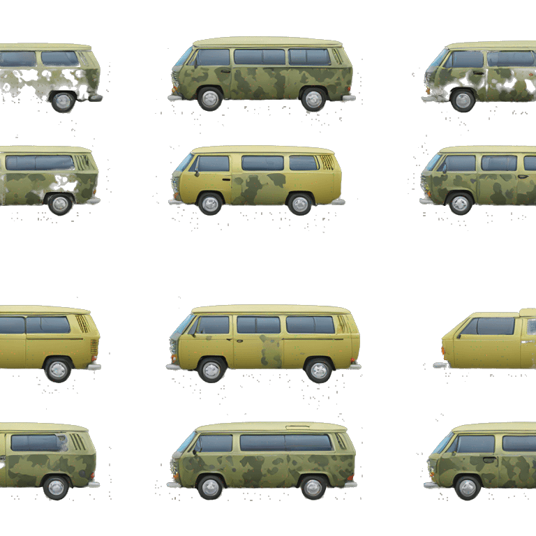 Volkswagen t3 with Camouflage painting emoji