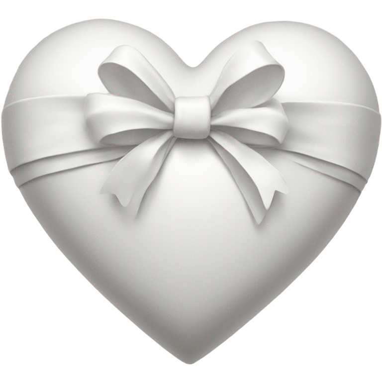 white heart with a white bow  emoji