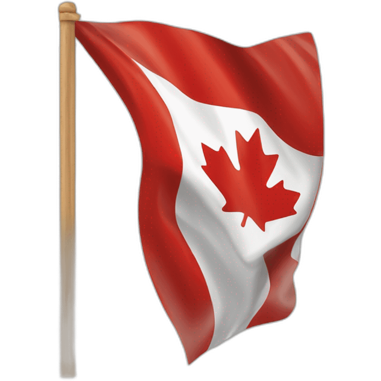 Le drapeau Canadien qui rit emoji