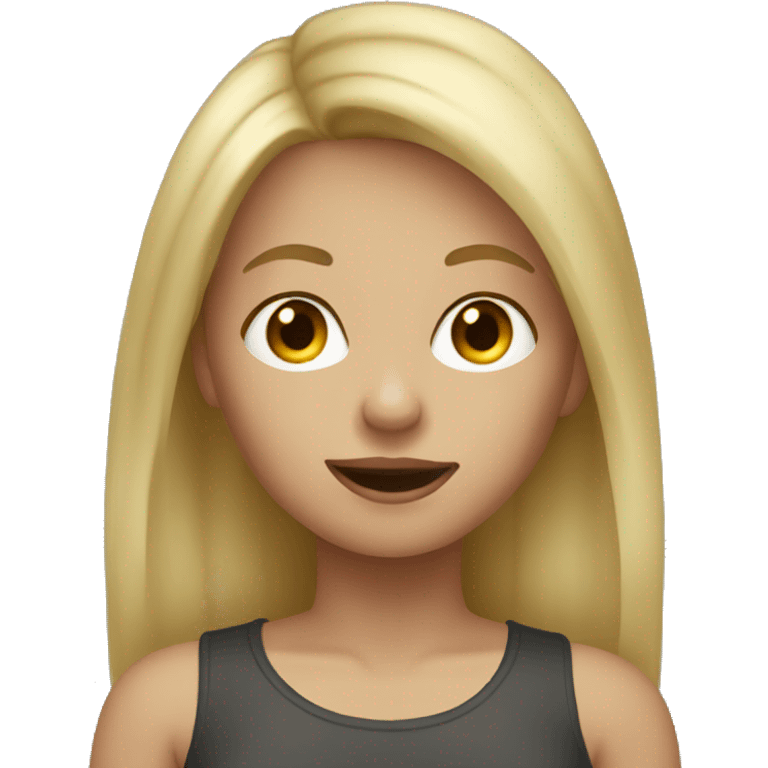 Dirty blonde hair girl emoji