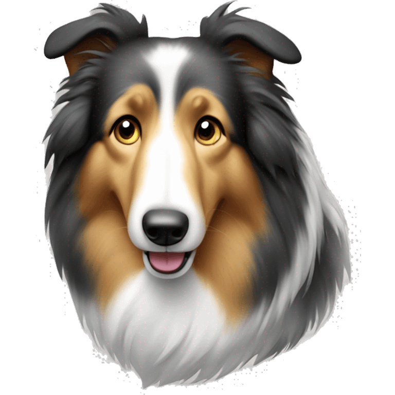 Rough collie dog emoji