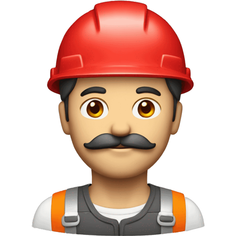 builder with mustache and red helmet emoji