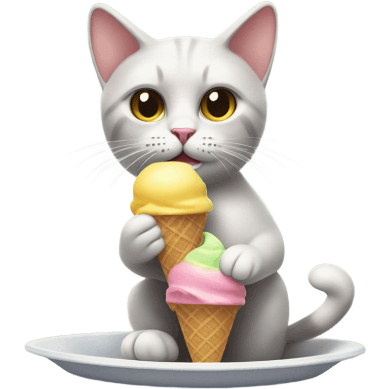 Cat eating ice cream  emoji