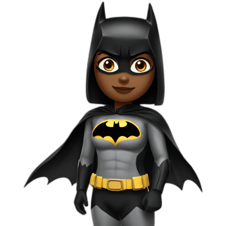 Girl with batman emoji