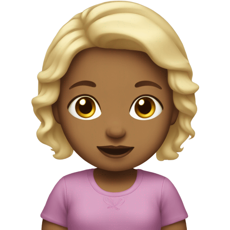 Baby girl with blonde hair emoji