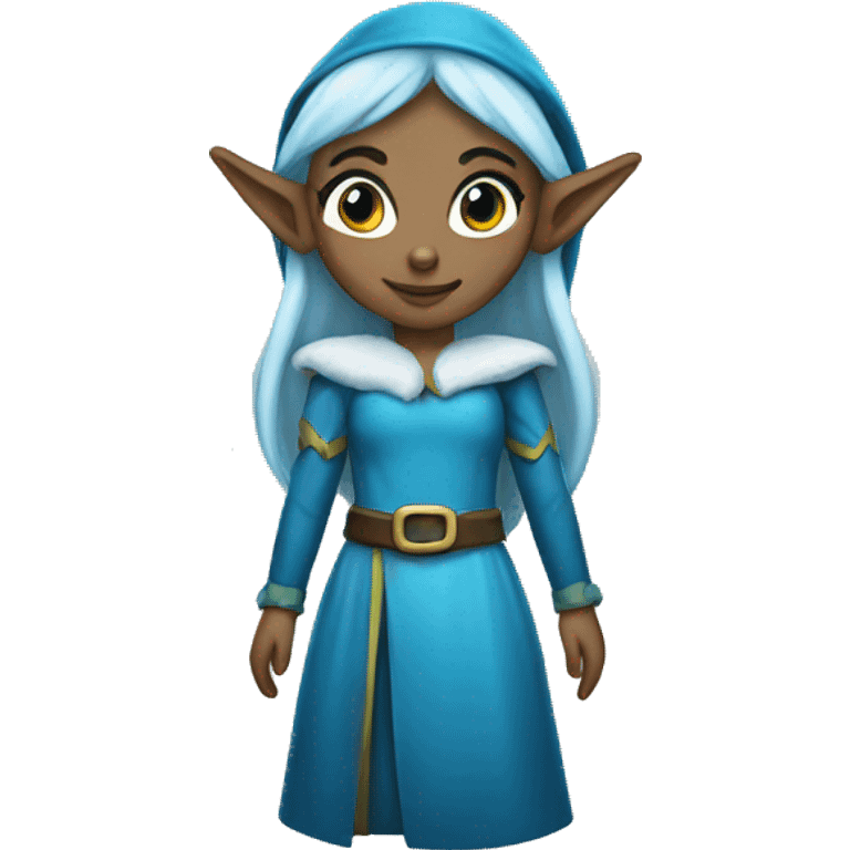 Blue female elf emoji