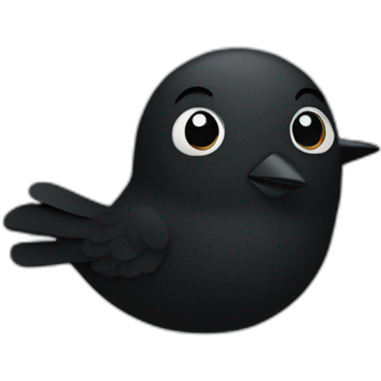 Black twitter bird emoji