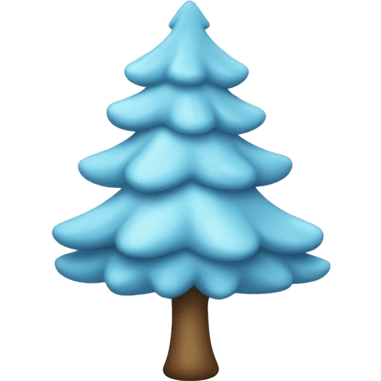 Baby blue Christmas tree emoji