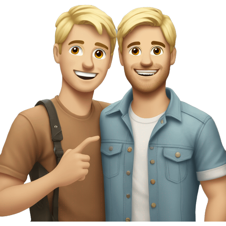 blonde young man smiling with an argentinian mate in his hand emoji