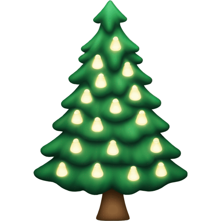 Christmas tree with white lights emoji