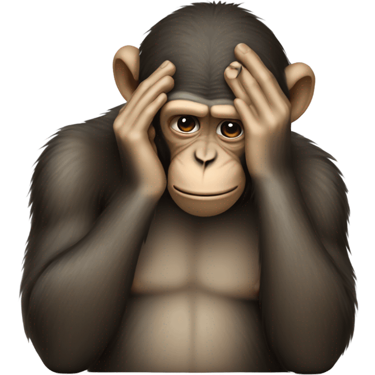 Monkey doing a facepalm emoji