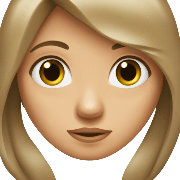 Mädchen mit braunen Haaren und grünen Augen  emoji