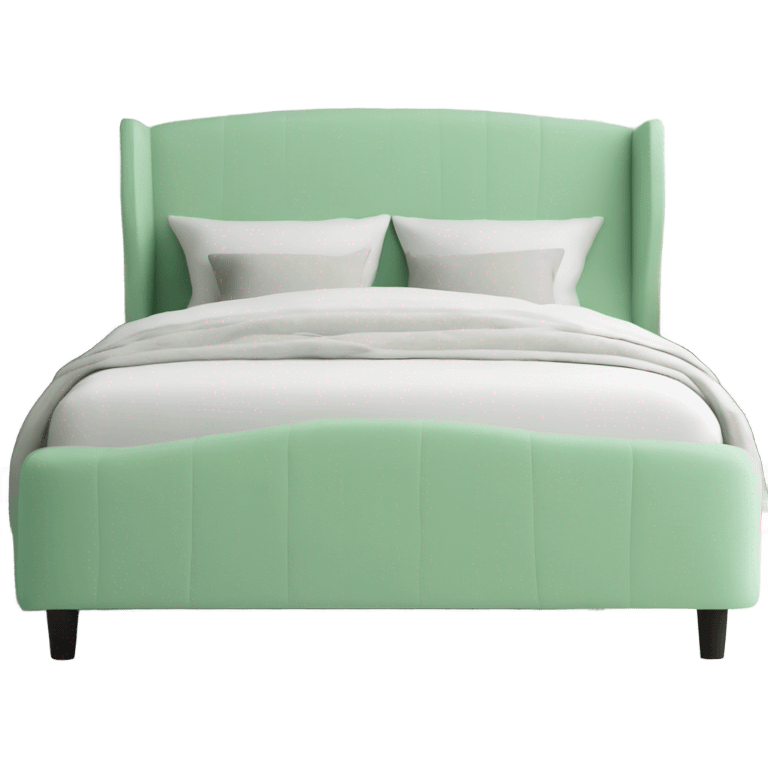 Mint green bed emoji