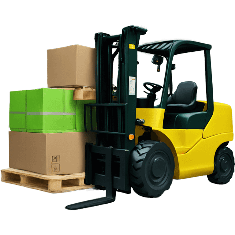 Yellow green forklift emoji